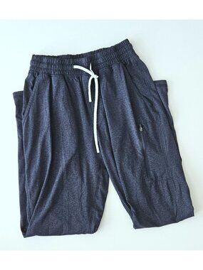 Ron Jon Jersey Knit XS Men's Navy Slate Blue Joggers Pants Zip Pocket